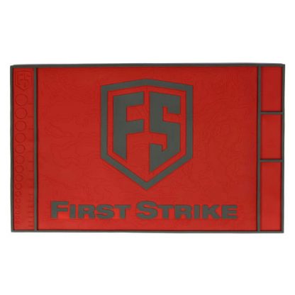 First Strike red & black tech mat